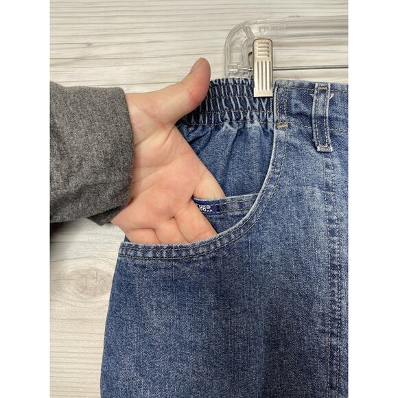 Lee Jeans Pants Womens 24W Straight Elastic Waist Denim Casual Workwear Plus - Picture 3 of 12
